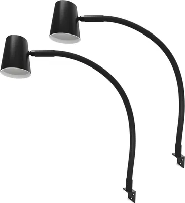Produktbild von kalb | LED Leseleuchte schwarz, flexibler Leuchten-Hals 2er Set