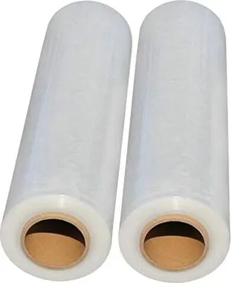 Obrázok produktu pre 2 rolky priesvitnej fólie - baliaca fólia 23 mikrónov - pohyblivá fólia cca 1,5 kg na rolku