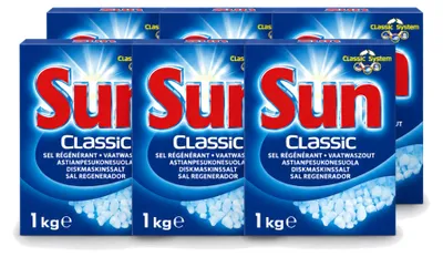 Produktbild von 6 x Sun Classic Spülmaschinensalz - 1 kg - Vorteilspackung - 6 Stücke