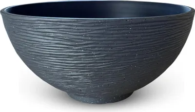 Produktbild von Große Pflanzschale für draussen in 45 x 23 cm Steinoptik anthrazit