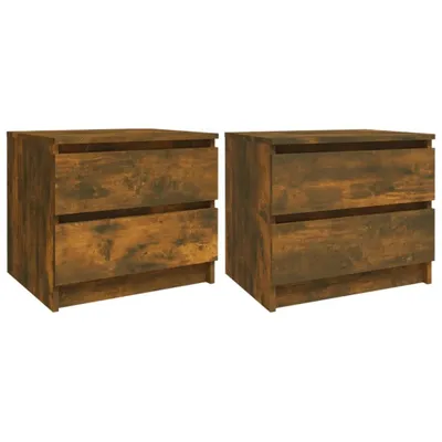 Immagine prodotto di Comodini Rovere Fumo 2 pz 50x39x43,5 cm in Legno Multistrato