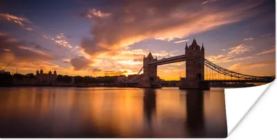 Produktbild von MuchoWow® Poster Bunte Farben am Himmel über der Tower Bridge in London 60x40 cm - Schlafzimmerdekoration