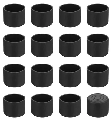 Productafbeelding van 24 stuks afdekkapjes, ronde stoelpootdoppen, 28 mm, zwart