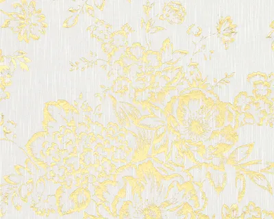 Produktbild von Architects Paper Blumentapete Metallic Silk florale Tapete Textiltapete gold weiß 10,05 m x 0,53 m