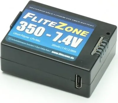 Immagine prodotto di Batteria Lipo FliteZone 7,4V 350mAh per elicottero, ad esempio ADAC EC135