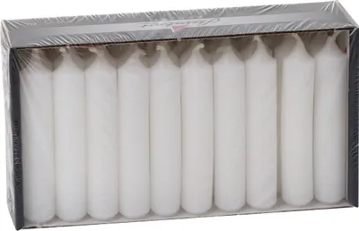 Produktbild von Pyramidenkerzen Weiß 70 x Ø 14 mm, 30 Stück