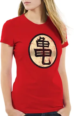 Produktbild von style3 Goku Roshis Turtle School T-Shirt Damen, Farbe:Rot, Größe:S
