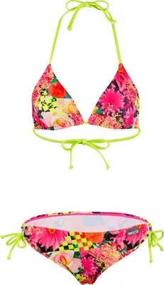 Produktbild von BECO the world of aquasports Bikini Fresh Flowers mit leuchtenden Blüten und geometrischen Akzenten bunt 34 B
