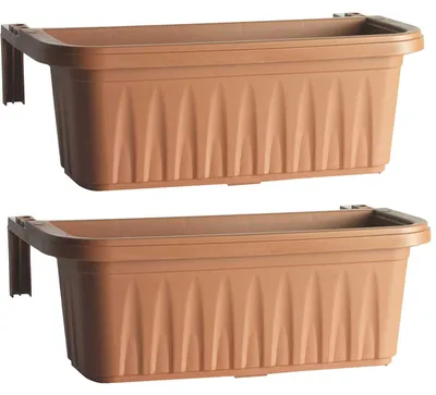 Imagen del producto de Juego de 2 macetas - RONDINE - 50 cm - Terracota