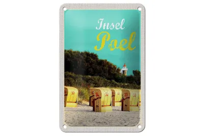 Produktbild von Blechschild Reise 12x18cm Insel Poel Strand Küste Schild