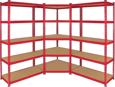 Produktbild von Monster Racking Sparangebot 1 x Z-Rax 90cm Eckregal + 2 x Z-Rax 90cm Lagerregal Garagenregal Stahlregal Industrieregal Werkstattregal Steckregal Metallregal 100% schraubenlos