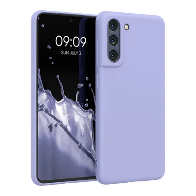 Produktbild von kwmobile Hülle kompatibel mit Samsung Galaxy S21 FE Hülle - weiches TPU Silikon Case - Cover geeignet für kabelloses Laden - Pastell Lavendel