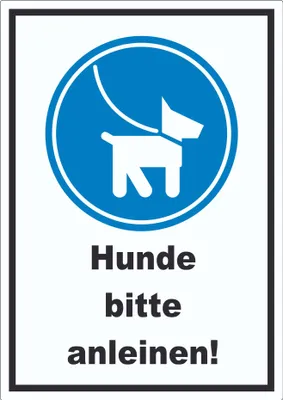 Produktbild von Hunde bitte anleinen Aufkleber A9 (37x52mm)