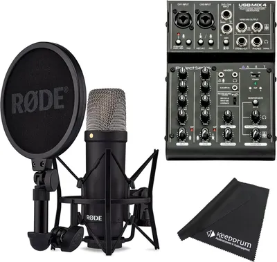 Zdjęcie produktu dla Czarny mikrofon Rode NT1 Signature z mikserem Art USBMix4