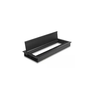 Produktbild von DeLOCK Kabeldurchführung für Tischeinbau mit Bürste 300 x 120 x 28 mm schwarz, 1 Stück(e), Aluminium, Schwarz