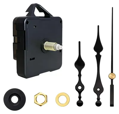 Quarz-Uhrwerk für Wanduhr, 1,3 cm Gewinde, inkl. Zeiger