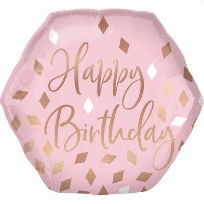 Obrázok produktu pre amscan® 4211501 Fóliový balón Happy Birthday - 58 x 55 cm