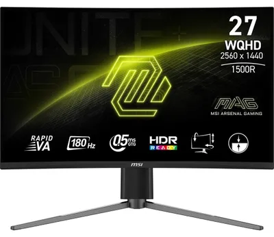 Produktbild von MSI MAG 27CQ6PF, 68,6 cm (27"), 2560 x 1440 Pixel, Wide Quad HD, LCD, 0,5 ms, Schwarz