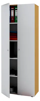 Produktbild von Büroschrank mit 5 Fächern | moderner Aktenschrank mit Drehtüren | Maße B. 70 x H. 178 x T. 40 cm