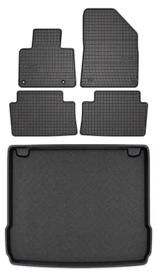 Obrázek produktu pro Gumové autokoberce SolidPRO + vana kufru pro: Citroen C5 II X7 2008-2017 kombi 5 ks – Wielganizator