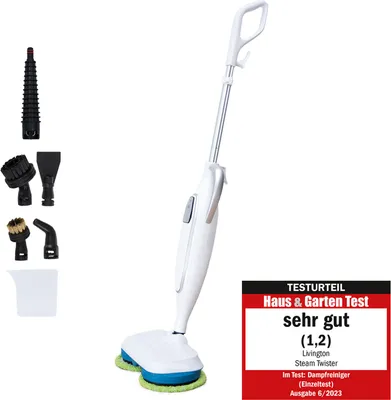 Produktbild von Livington Steam Twister weiß - Dampfreiniger - Dampfbesen & Handdampfreiniger