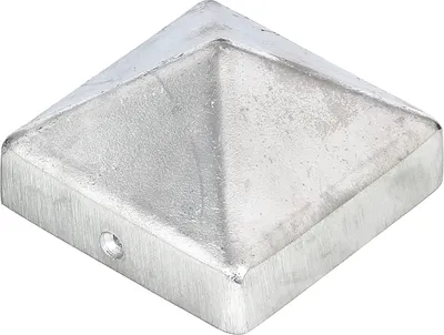 Produktbild von Alberts Pfostenkappe für Holzpfosten | hohe Form | Aluminiumguss | blank | 90 x 90 mm | 10er Set