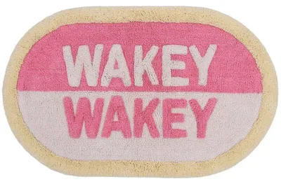 Productafbeelding van Badmat Wakey Wakey - Katoen - Meerdere kleuren - 50 x 80 cm