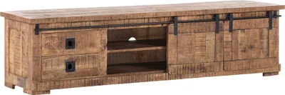 Produktbild von Wohnzimmer TV Lowboard in Mangoholz natur massiv KARLSTAD-123, B/H/T ca. 200/50/47 cm