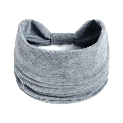 Produktbild von Sport-Stirnband für Damen, einfarbig, mit verstellbarer Breite, hochelastisch, schweißabsorbierend, Yoga-Stirnband, Alltagsaccessoires, Hellgrau
