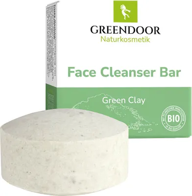 Produktbild von GREENDOOR Face Cleanser Bar Green Clay