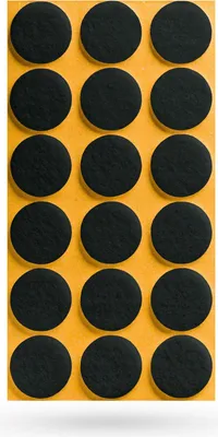 Produktbild von 18 x Filzgleiter Ø 25 x 3 mm selbstklebend schwarz Möbelschoner Möbelschutz Bodenschutz Möbelgleiter SOTECH