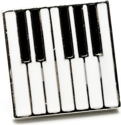 Produktbild von Klaviertastatur Brosche Pin Minblings Piano Instrument Klaviatur Klavier silber