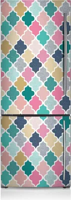 Produktbild von Kühlschrankfolie Aufkleber Kühlschrankmagnete Dekoration Kühlschrankfolie 60x180 cm - Buntes Muster