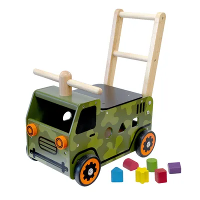Image de I'm Toy Walking and pushing truck Army truck