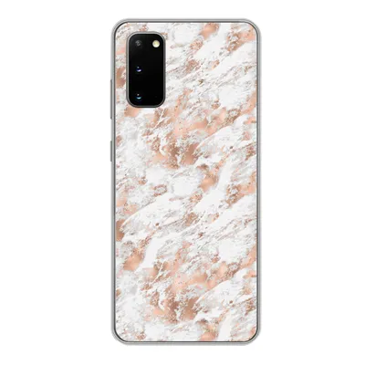 Produktbild von MuchoWow® Handyhülle Schutzhülle Hülle für Samsung Galaxy S20 Roségold - Muster - Marmor - Luxus Silikon Softcase Handy Hülle - Bild