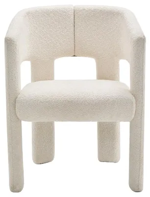 Image de Best Mobilier Gaspard - fauteuil - en tissu bouclette , Beige