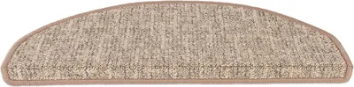 Produktbild von Floordirekt Stufenmatten Alto, Treppenschutz Stufenmatten in halbrund, rutschhemmend mit Winkelschiene & Klebestreifen, Treppenmatte innen - beige