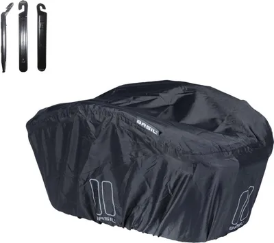 Obrázek produktu pro Basil Pláštěnka Keep Dry velikost L Kryt koše vodotěsný Urbangrau včetně montážního páčidla