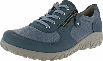 Produktbild von Waldläufer Sneaker OrthoTritt Havy-Soft H89001-227-263, Nubukleder mit Stretchmaterial, Denim - Blau, Weite H 41