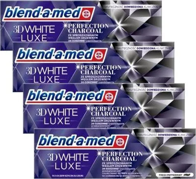 Image de Pâte Blend-a-med 3D White Lux Charcoal 4 x 75 ml