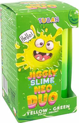 Obrázok produktu pre TUBAN Jiggly Slime Neo Duo Dwukolorowy Żółto-Zielony 430 g - Masa plastyczna