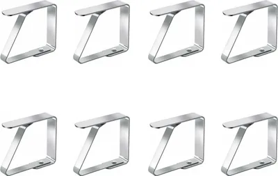 Produktbild von Stück Tischdeckenklammern für den Außenbereich, rutschfeste Tischdeckenklammern aus Edelstahl, verstellbare Tischdeckenklammern 7 x 8 cm, große, dicke Tischdeckenklammern für Garten, Küche, Büro, Restaurant, Hochzeit
