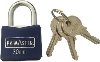 Produktbild von Primaster Vorhängeschloss Messing blau 30 mm