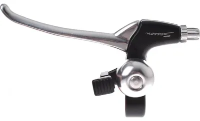 Produktbild von VWP Saccon Bremsgriff links schwarzes Silber mit Glocke