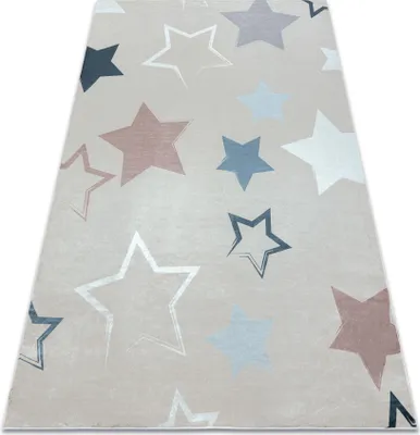 Immagine prodotto di Tappeto lavabile BAMBINO 48130 Stelle per bambini antiscivolo - beige / grigio beige 120x170 cm