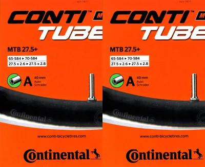 Produktbild von 2x Continental MTB 27,5+ AV Schlauch Schrader Ventil 40 mm Plus Fahrrad MTB