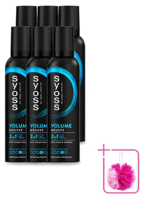 Productafbeelding van 6 x Syoss Volume Haarmousse - 250 ml - Voordeelverpakking - 6 stuks