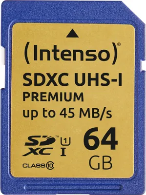 Produktbild von Intenso 64 GB SDXC Karte UHS-I Premium