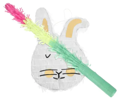 Produktbild von Hängende Kaninchen-Pinata aus Aluminiumfolie für Osterdekoration und Geburtstagsfeiern