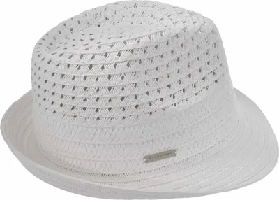 Seeberger luftiger Papier Strohhut Trilby in weiß